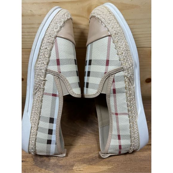 Tengyufly Leather Slip On Flat for Women's Fashion Sneakers Plaid Loafers Espadr - Picture 8 of 11